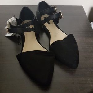 Forever 21 Double Ankle Strap D'orsay Flats Black